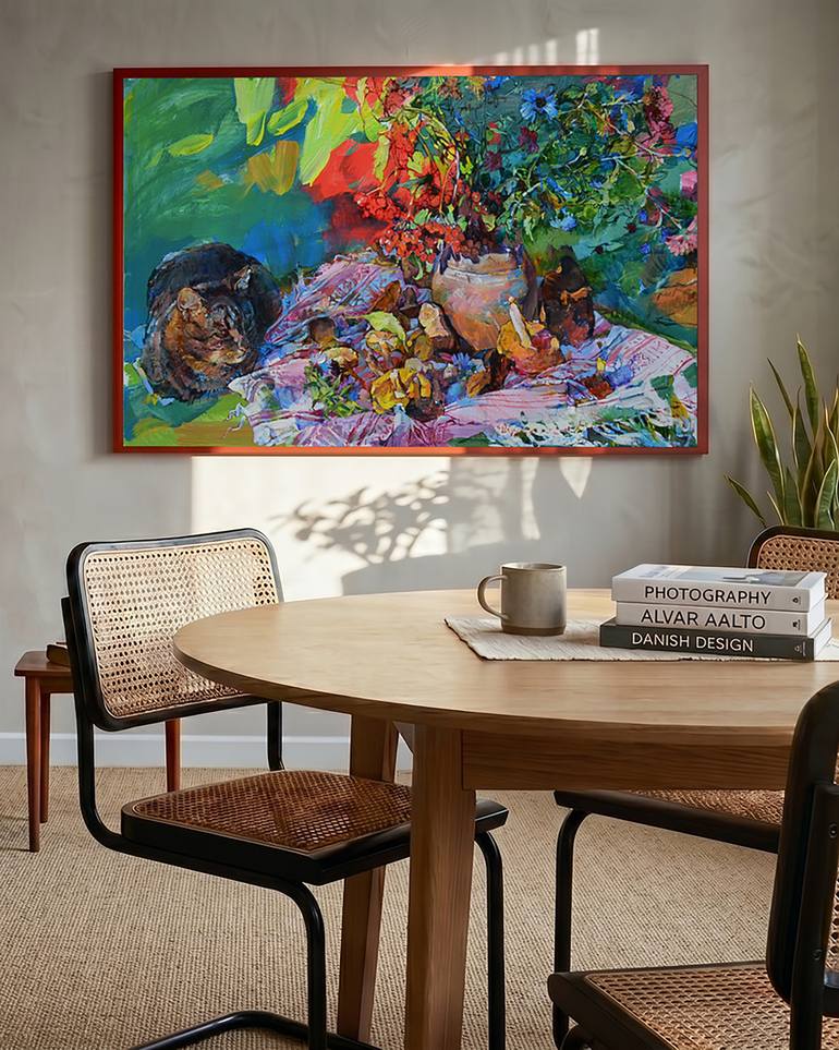 Original Abstract Still Life Painting by Andrii Kutsachenko