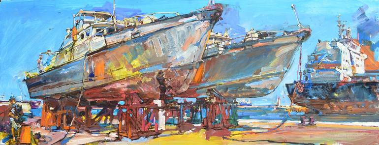 Print of Abstract Seascape Paintings by Andrii Kutsachenko