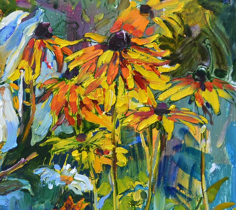 Original Impressionism Floral Painting by Andrii Kutsachenko