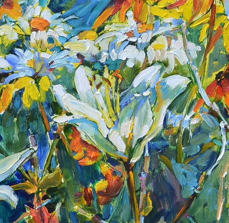 Original Impressionism Floral Painting by Andrii Kutsachenko