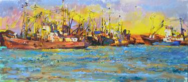 Print of Boat Paintings by Andrii Kutsachenko