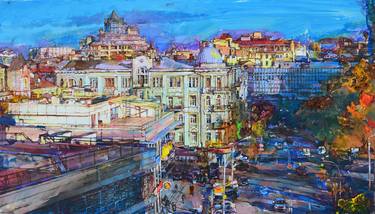 Print of Abstract Architecture Paintings by Andrii Kutsachenko
