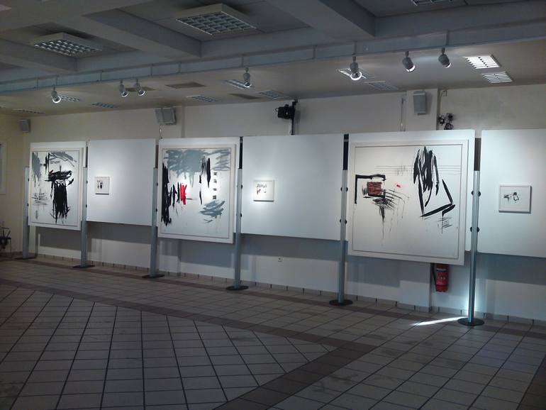 Original Abstract Expressionism Architecture Painting by Constantinos Daldakis