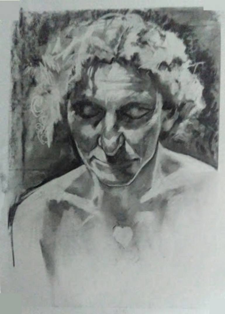 Original Portrait Drawing by Clare Rose