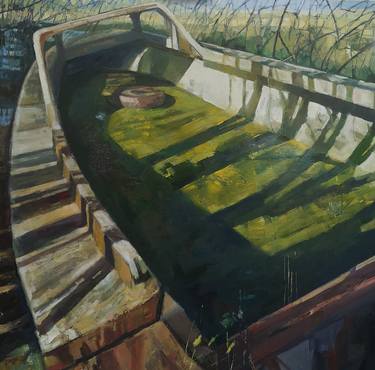 Original Boat Paintings by Clare Rose