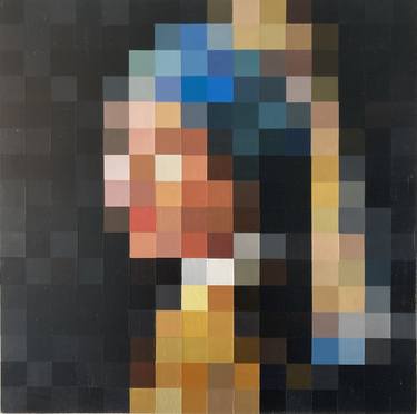 Girl with Pearl Earring Pixelated thumb