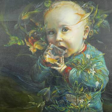 Print of Figurative Children Paintings by Joanna Budzynska