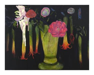 Print of Floral Paintings by sharon singer
