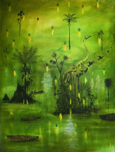 Print of Surrealism Nature Paintings by sharon singer