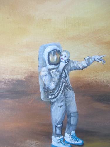 Original Figurative Outer Space Paintings by sharon singer