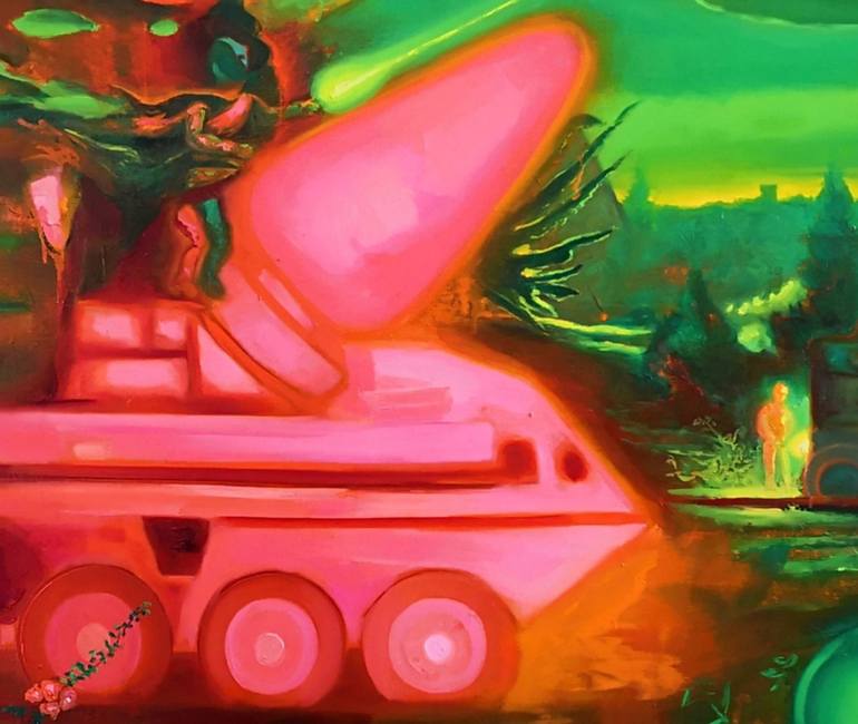 Original Expressionism Erotic Painting by Adrian Caicedo