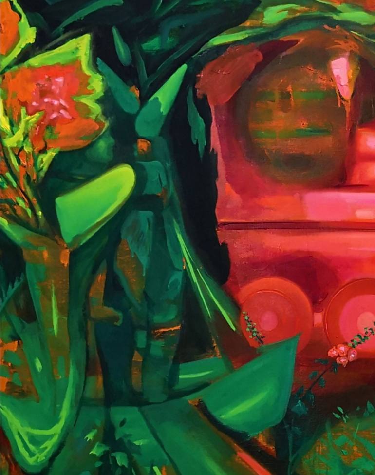 Original Expressionism Erotic Painting by Adrian Caicedo