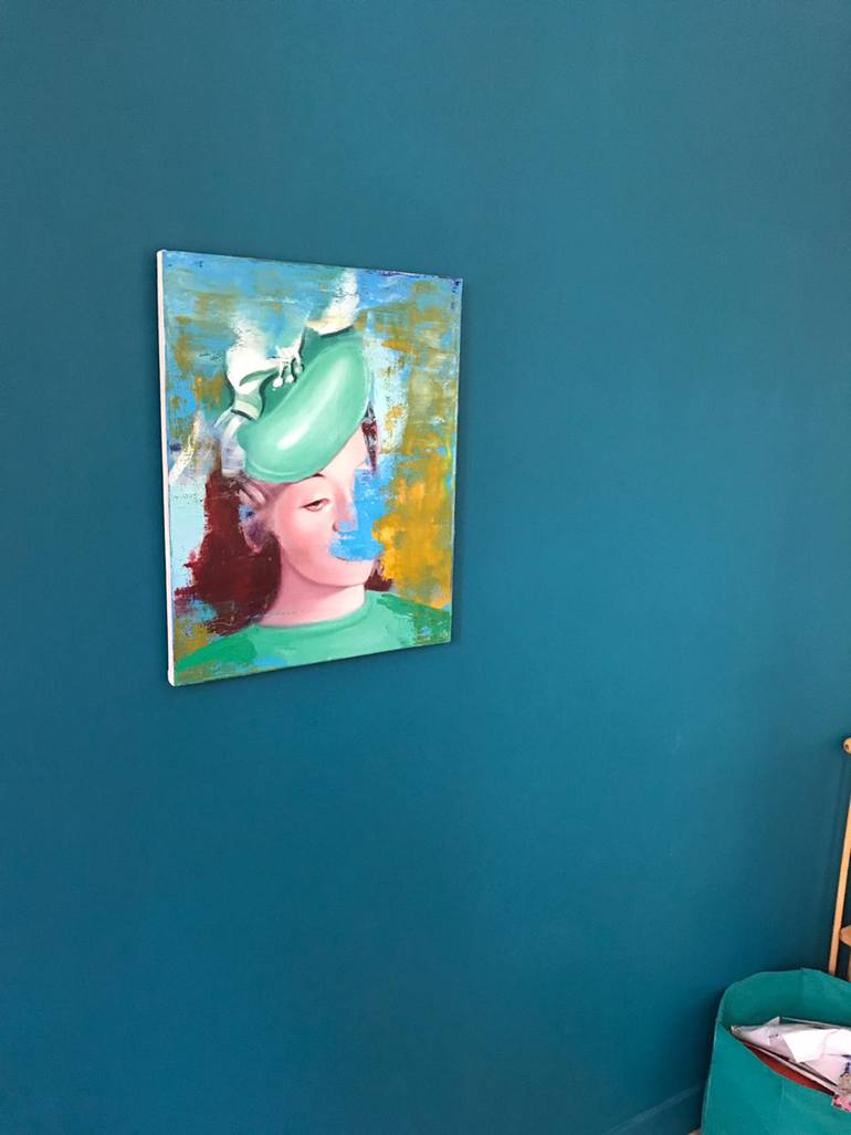 Original Expressionism People Painting by Adrian Caicedo