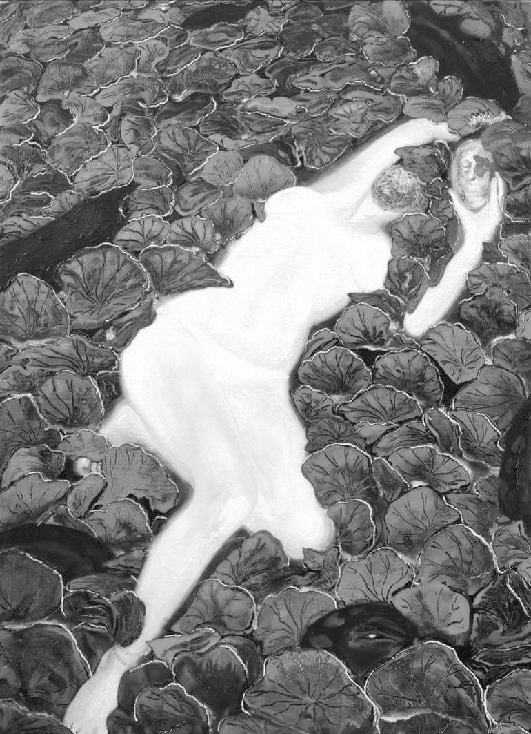 Original Expressionism Nude Painting by Adrian Caicedo