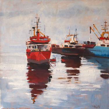 Print of Figurative Ship Paintings by Jim Hanlon