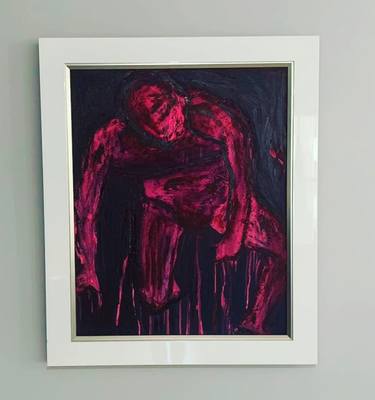 Original Expressionism Men Paintings by Katarzyna Hasnik