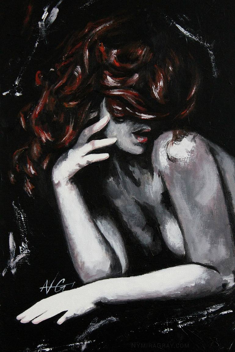 Original Figurative Nude Painting by Nymira Gray