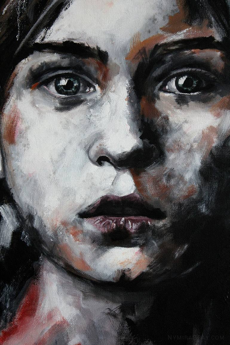 Original Expressionism Portrait Painting by Nymira Gray