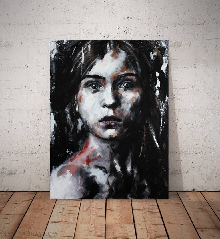 Original Expressionism Portrait Painting by Nymira Gray