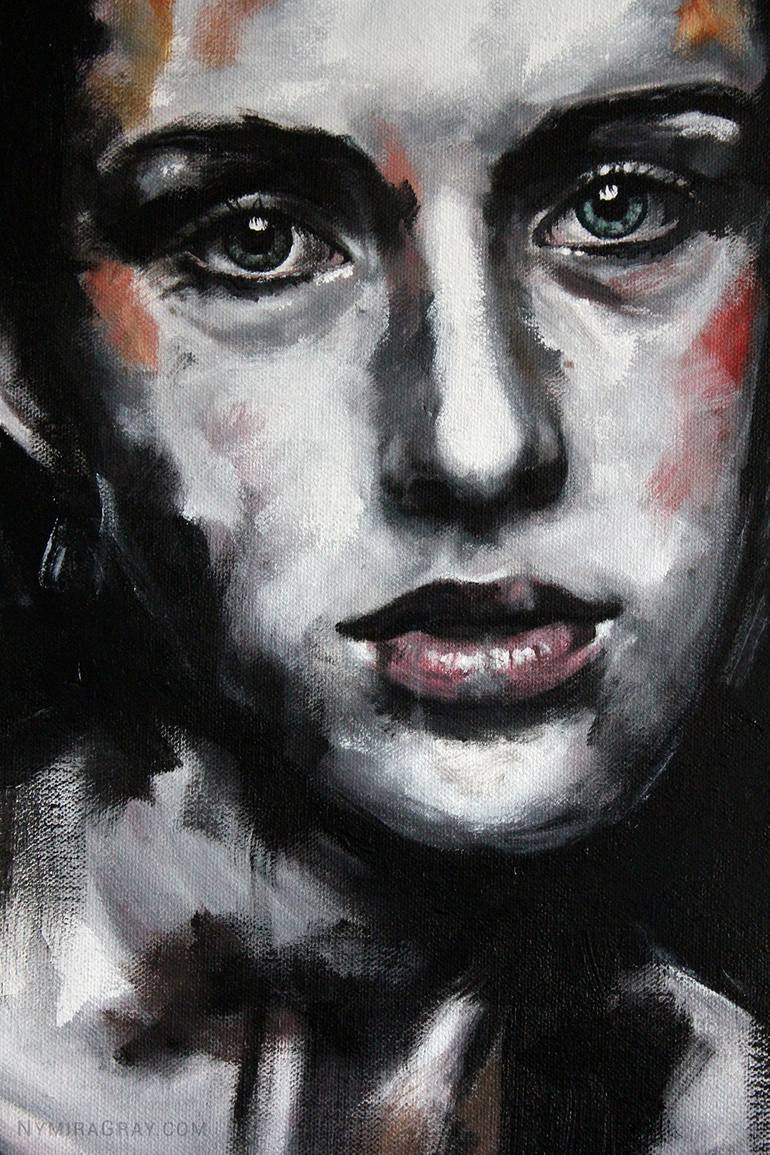 Original Expressionism Portrait Painting by Nymira Gray