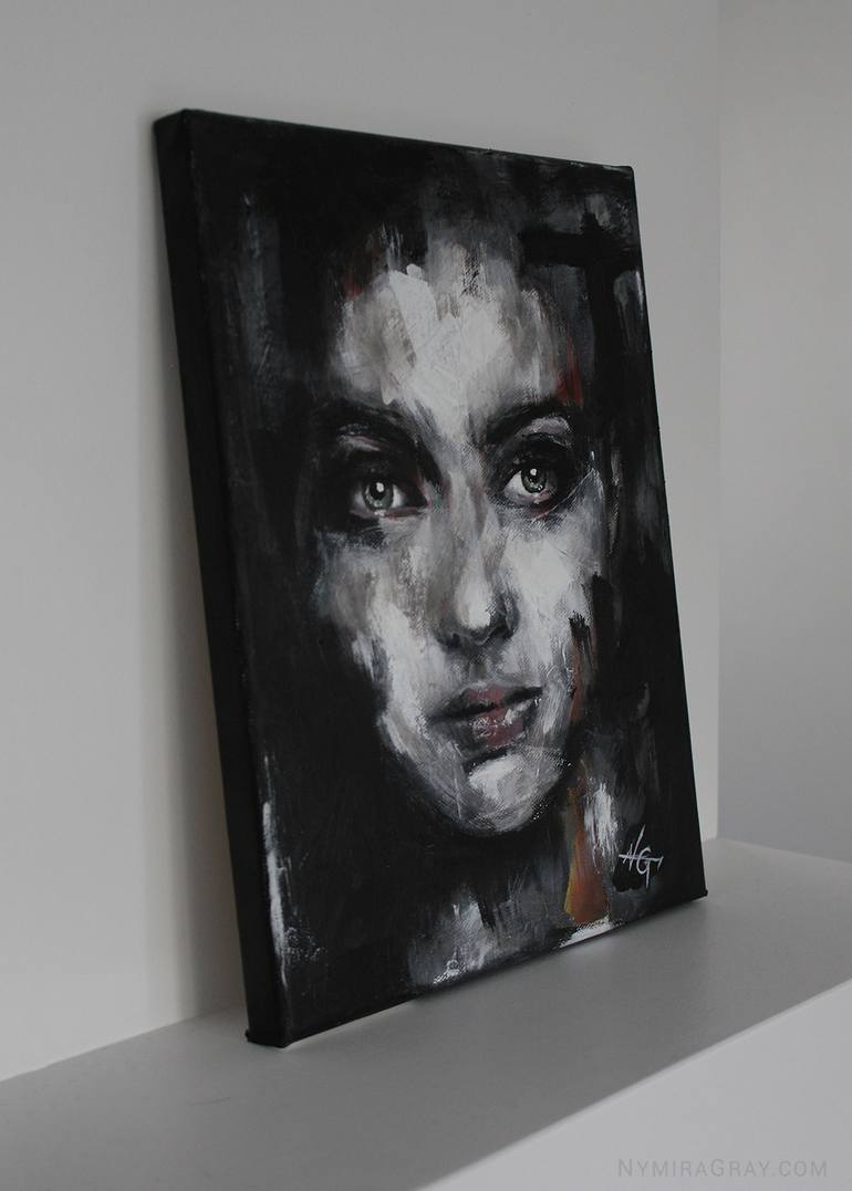 Original Expressionism Portrait Painting by Nymira Gray