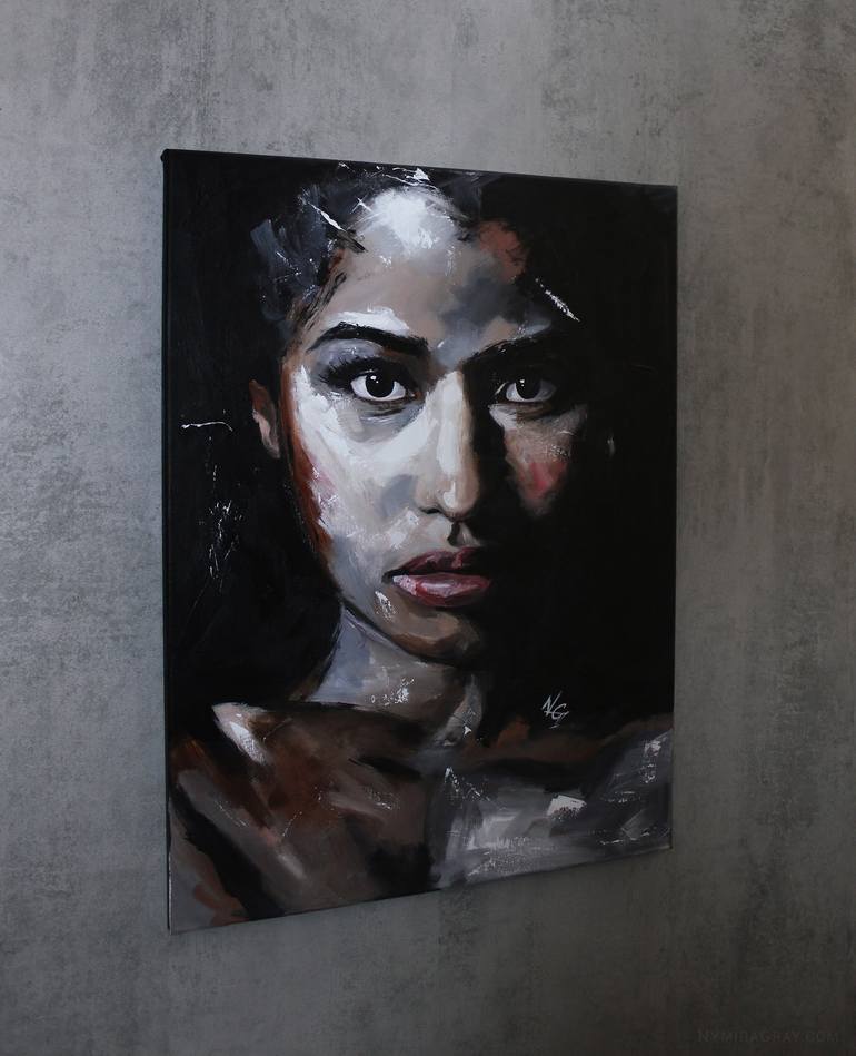 Original Figurative Portrait Painting by Nymira Gray