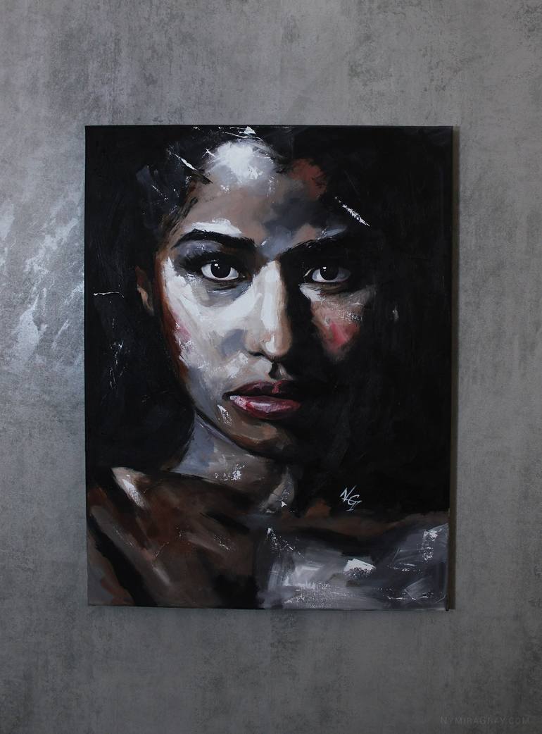 Original Figurative Portrait Painting by Nymira Gray