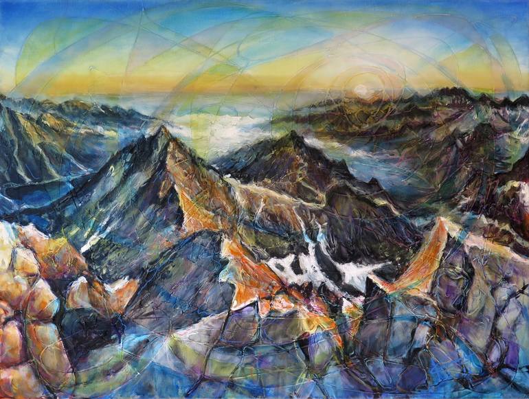 SUNRISE IN THE MOUNTAINS Painting by Lubomir Korenko | Saatchi Art