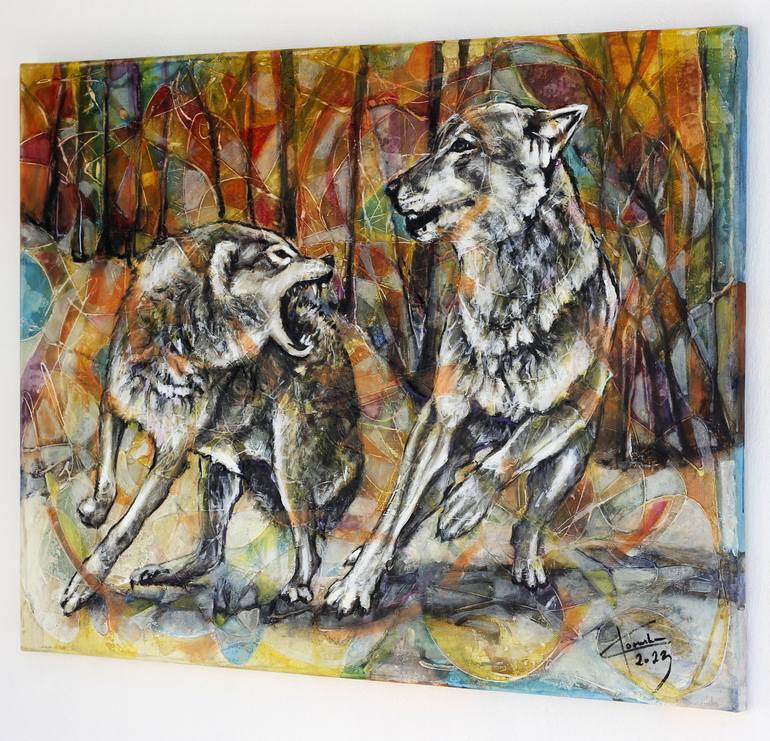 Original Expressionism Animal Painting by Lubomir Korenko