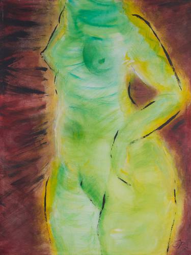 Original Abstract Expressionism Nude Paintings by Gillian Redwood