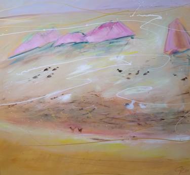 Original Abstract Expressionism Beach Paintings by Gillian Redwood