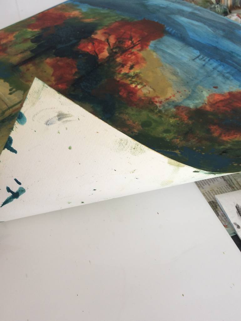 Original Abstract Expressionism Abstract Painting by Cecilia Virlombier