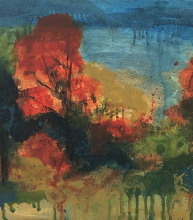 Original Abstract Expressionism Abstract Painting by Cecilia Virlombier