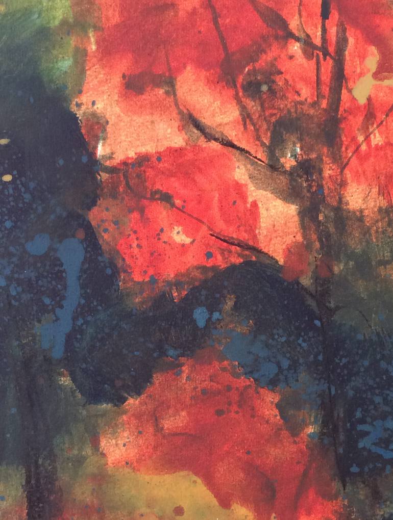 Original Abstract Expressionism Abstract Painting by Cecilia Virlombier