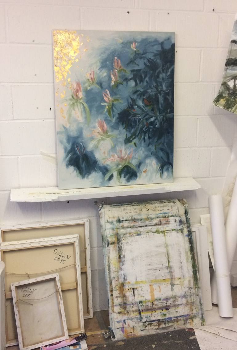 Original Impressionism Floral Painting by Cecilia Virlombier