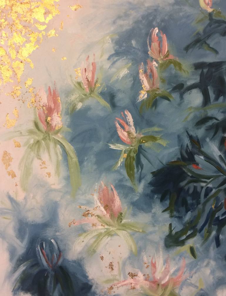Original Impressionism Floral Painting by Cecilia Virlombier