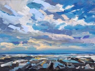 Original Expressionism Seascape Paintings by W Van de Wege