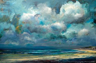 Original Abstract Expressionism Seascape Paintings by W Van de Wege
