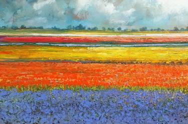 Original Abstract Landscape Painting by W Van De Wege