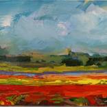 Dutch flowerfields nearby Keukenhof by W Van de Wege