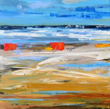 Print of Abstract Expressionism Seascape Paintings by W Van de Wege