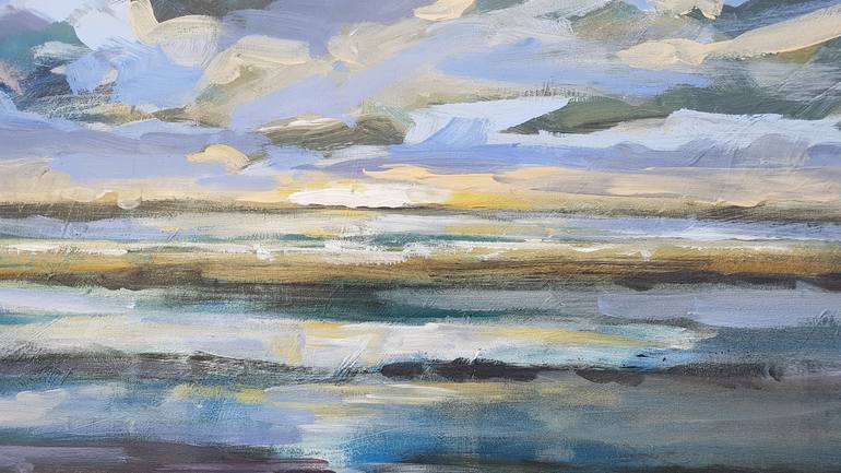 Original Impressionism Seascape Painting by W Van de Wege