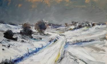 Snowy Christmas landscape Yorkshire thumb