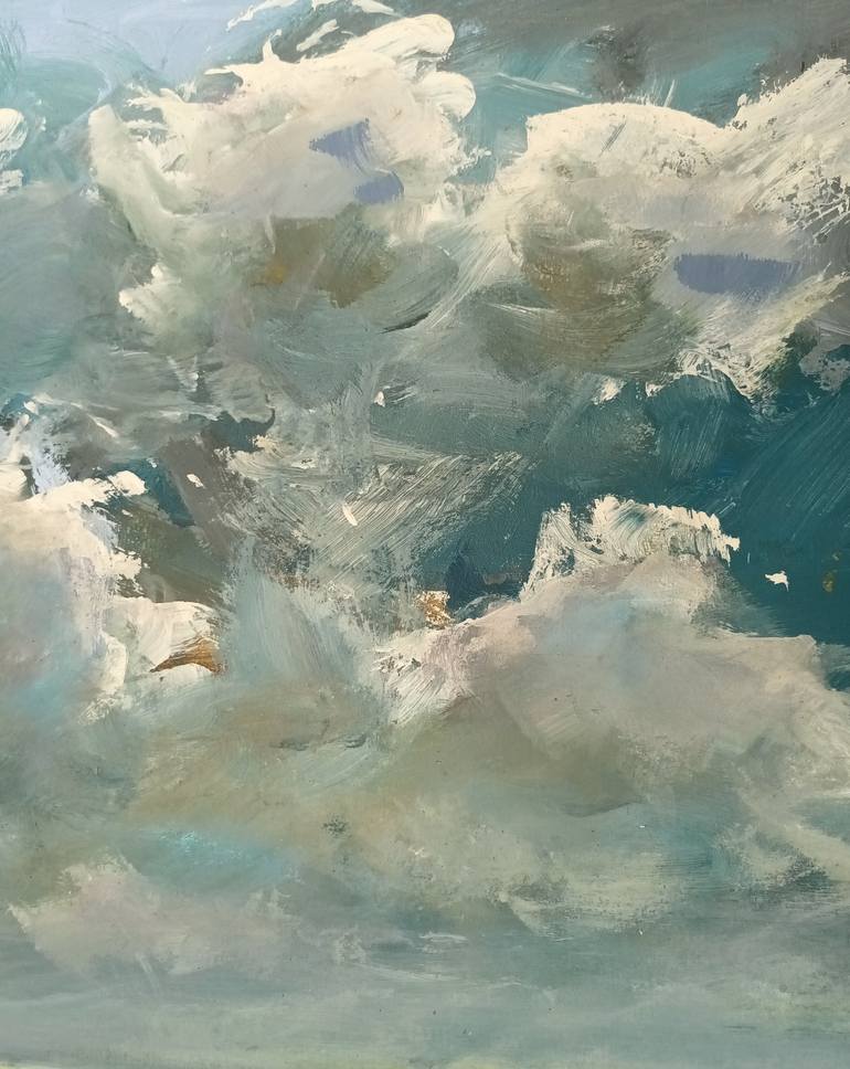 Original Impressionism Seascape Painting by W Van de Wege