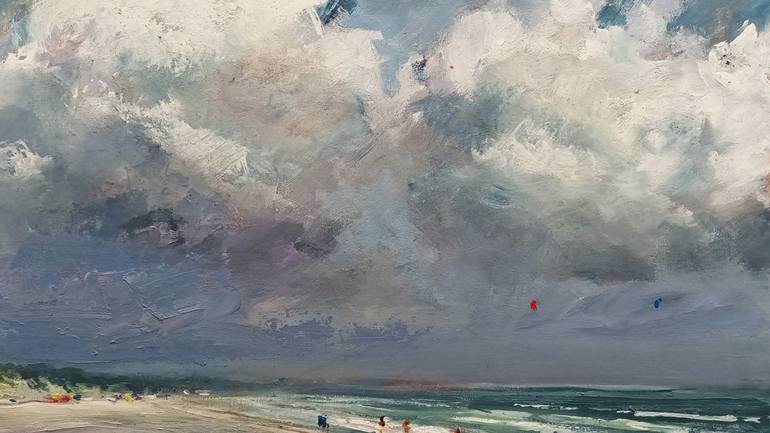 Original Impressionism Seascape Painting by W Van de Wege