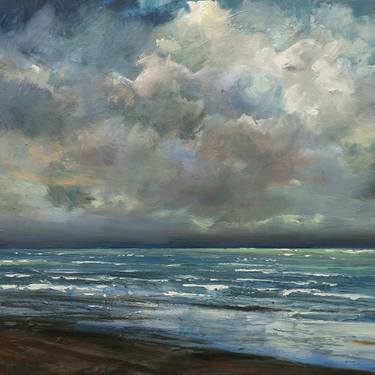 Original Impressionism Seascape Paintings by W Van de Wege