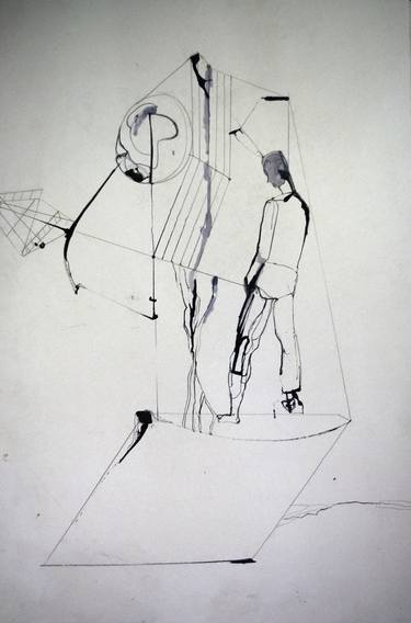 Print of Dada Time Drawings by Semtov Simi Gatenio