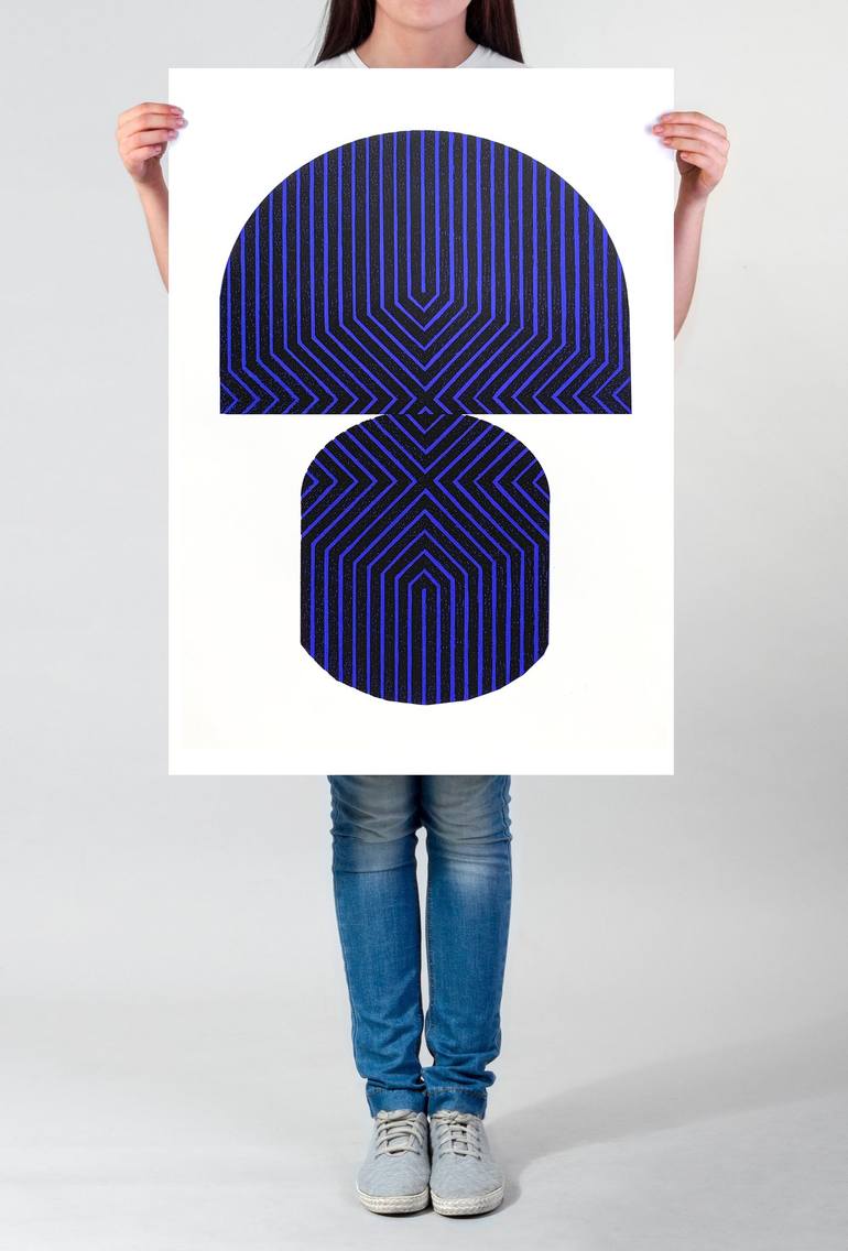 Original Abstract Geometric Printmaking by Paulina  Vårregn