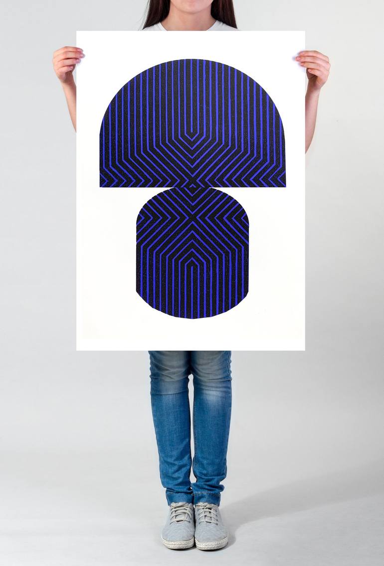 Original Geometric Printmaking by Paulina  Vårregn