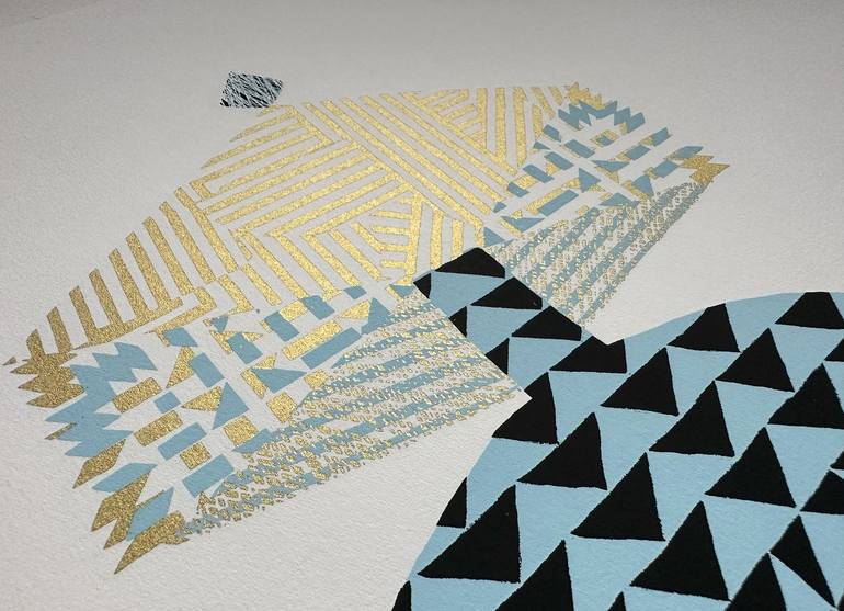 Original Abstract Geometric Printmaking by Paulina  Vårregn